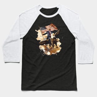 Donald Trump Flying Eagle Baseball T-Shirt